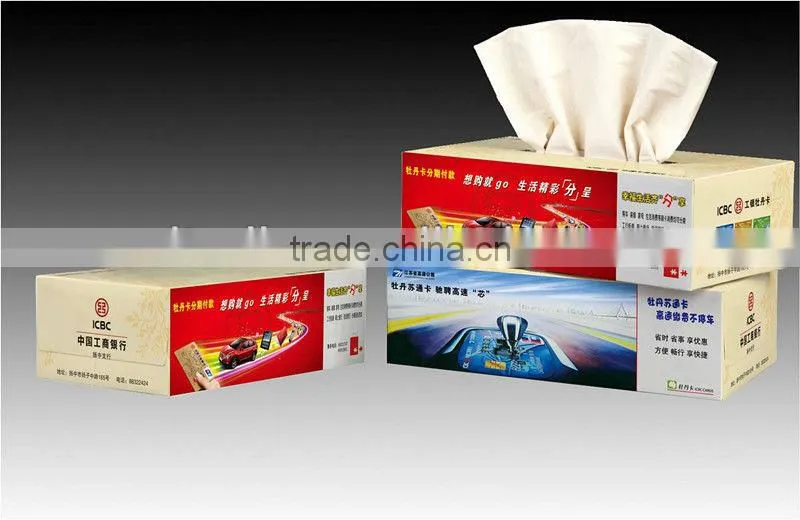 Eco-friendly free dust and scrap facial tissue in box