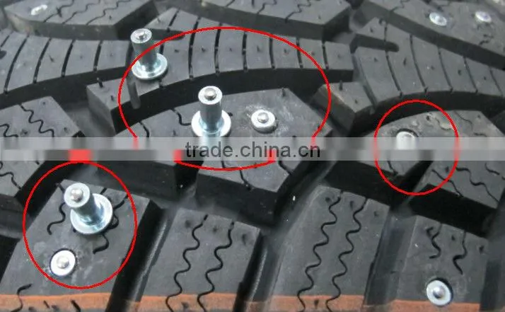 Tungsten carbide nailing winter car tire with studs 9-11