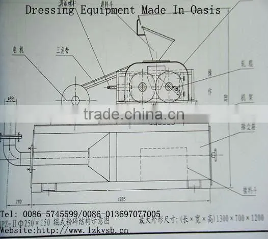 High quality lab double roll crusher