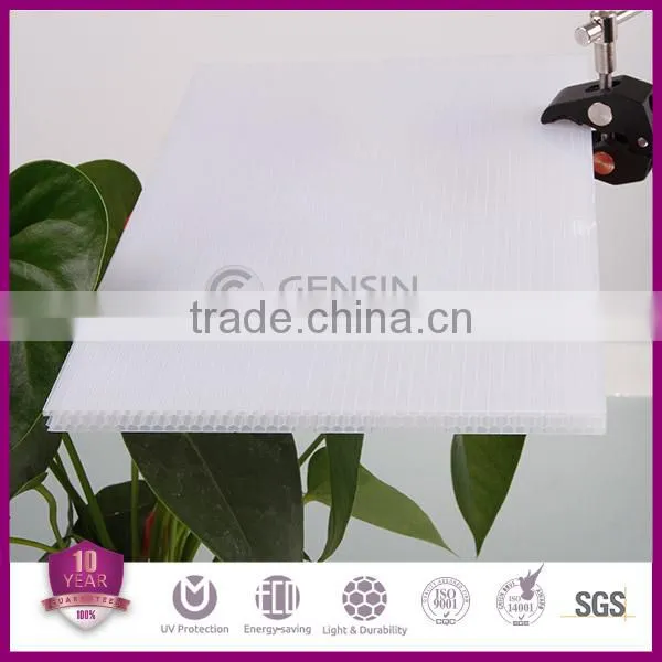 Milky Opal Honeycomb 8-12mm Thick Polycarbonate Sheet Manufacturer Price Co-extrude UV Protection 2100*5800mm