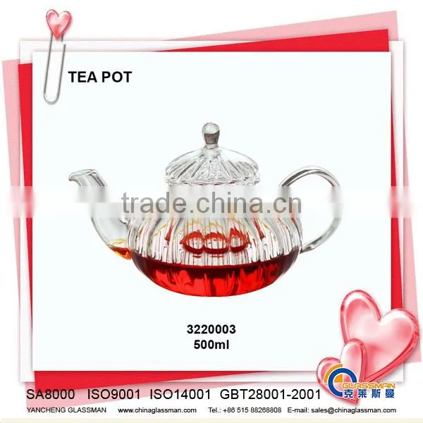 GLASS TEA POT 3220025 HEAT RESISTANT GLASS CUP