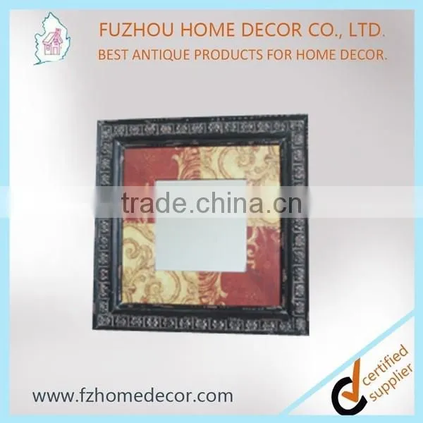 Red framed decorate mirror frame printing mirror frame