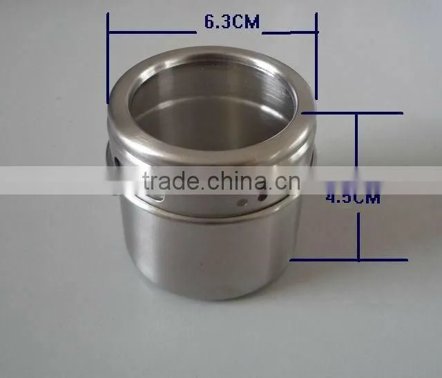 New Arrival 4 Pcs Magnetic Stainless Steel Spice Container Rack Set