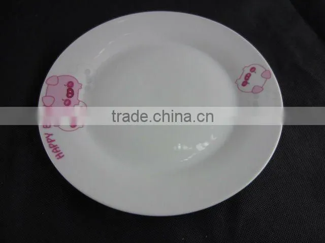16 pcs dinnerware set with pig pattern decal
