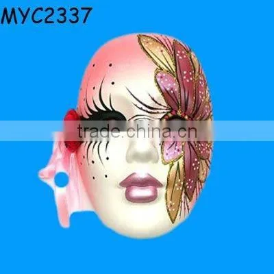 Painted ceramic mardi gras mask