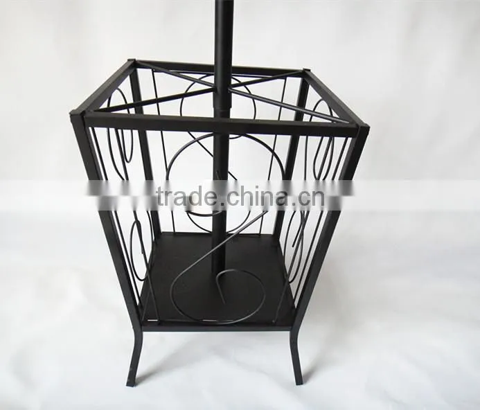 RH-4737 Multifunctional metal standing coat rack with umbrella holder hat clothes coat rack