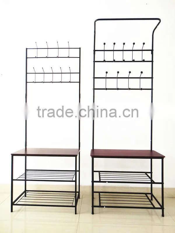 Entry Way Hall Tree Bench Hook coat Hanger stand Shoe cloth rack