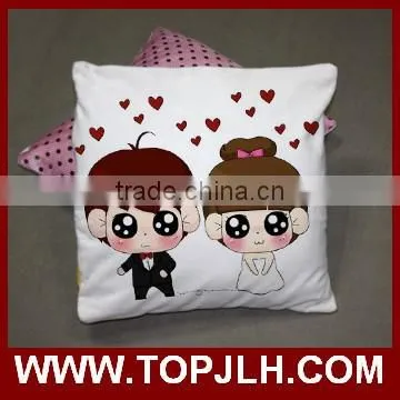 2017 hot wholesale sublimation logo printed pillow covers