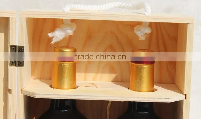 Single-deck six pine wine bottle storage box