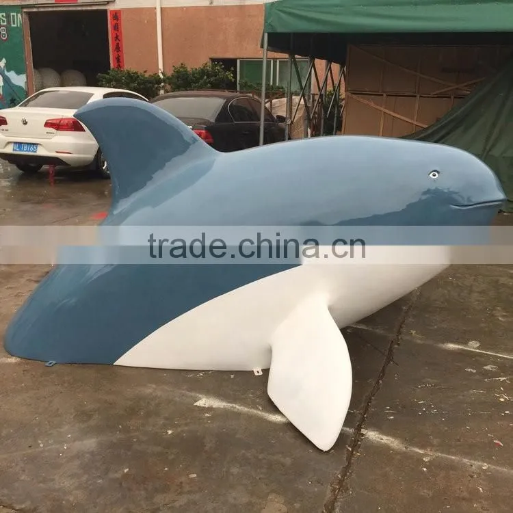 Fiberglass whale statue