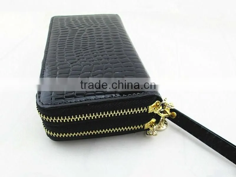 Ladies' croco Fashion PU Leather Wallet