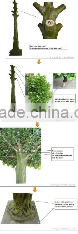 GNW BTR028 Emulation willow tree white color decorate christmass