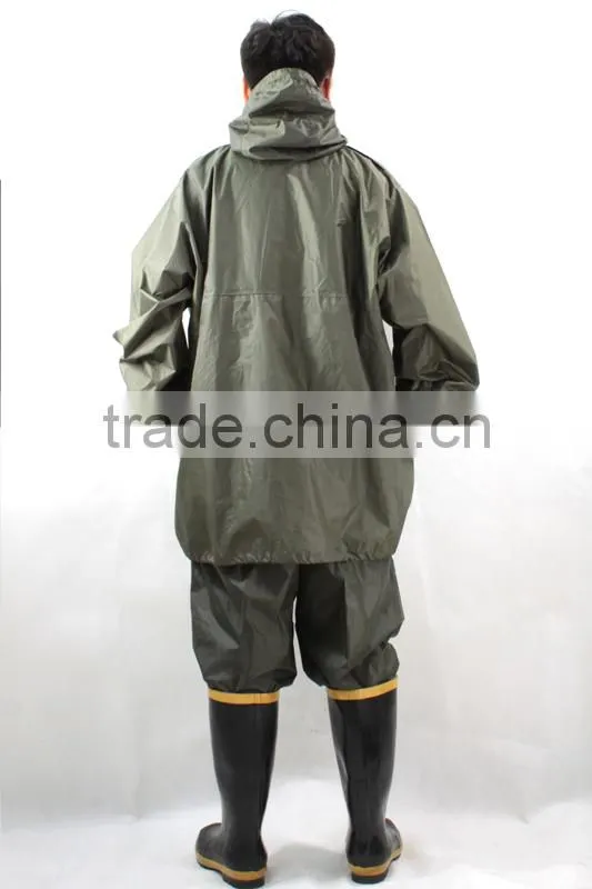 Rain coat for men military army poncho Polyester with PE PVC coating