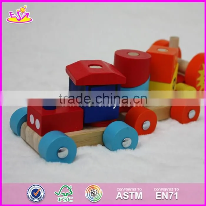 2017 New design funny children play wooden train toys W04A295
