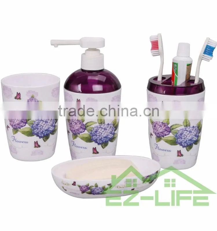 2017 best hot sale plastic bathroom set,bathroom accessory set
