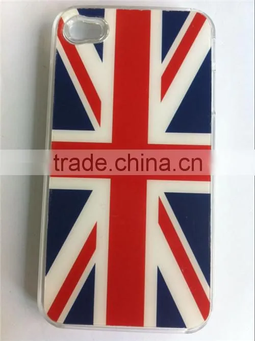 flag printed mobile phonecover case for iphone 4,5