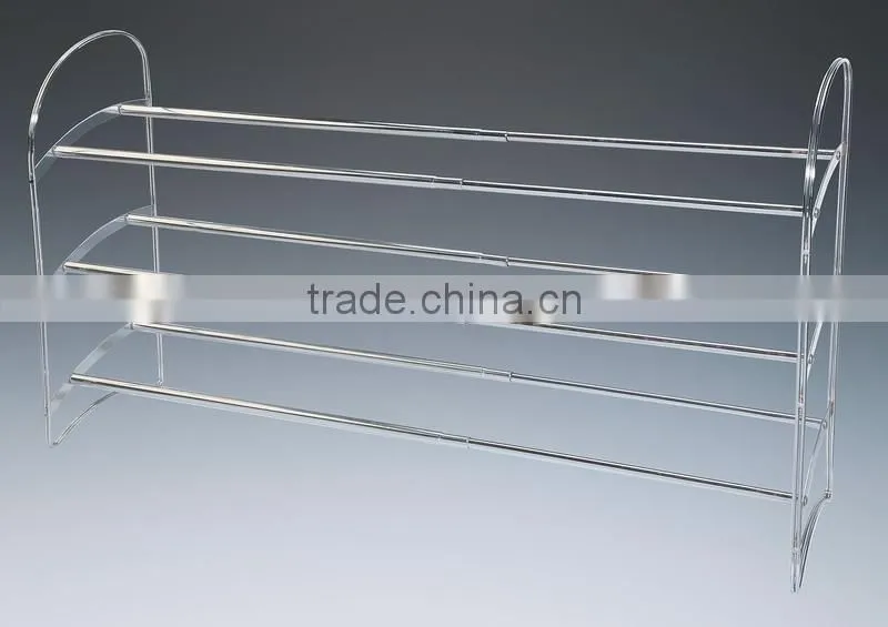 400-97A 3-tier extaned metal shoe rack with dipped plastic