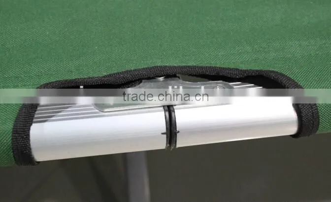 Fabric folding bed for camping