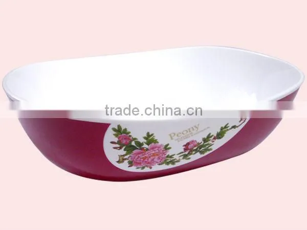 Four-piece Peony Bi-Color Candy Tray Salad Bowl