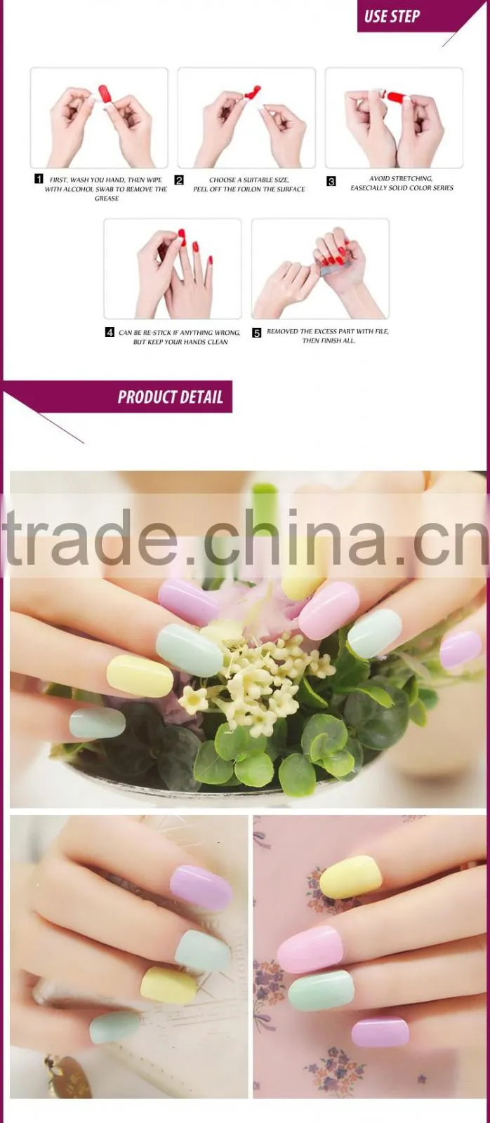 DIY 100% Nail Polish Strips VIVI Nail Patch For Nail Art
