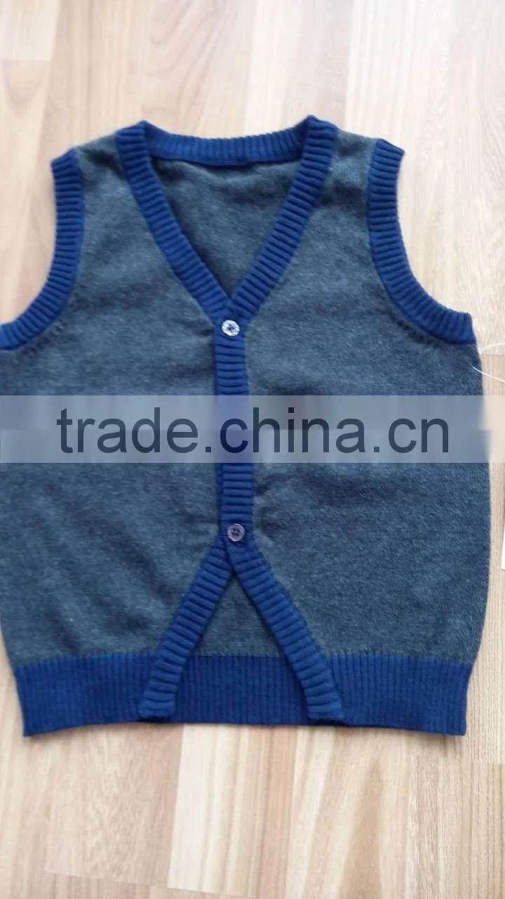 Boys cardigan autumn V-neck Vest basic geometric Diamond patchwork childrens clothing kids jackets sweaters for kid pull garcon