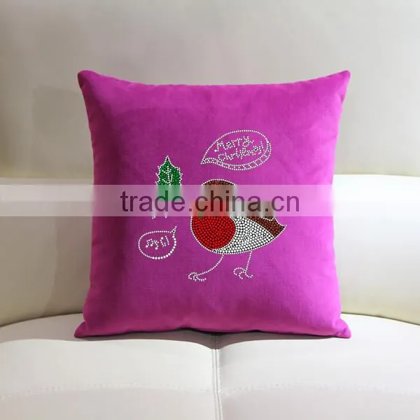 Christmas jingle bell rhinestone throw pillow wholesale