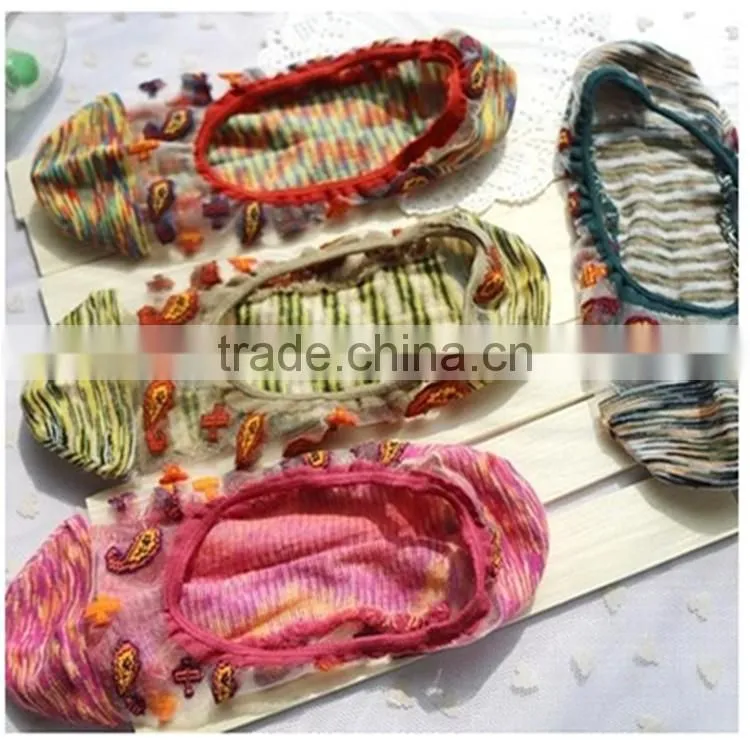 New Design Candy Colors Women Sock Antiskid Liner No Show Peds Invisible Low Cut Ice sock