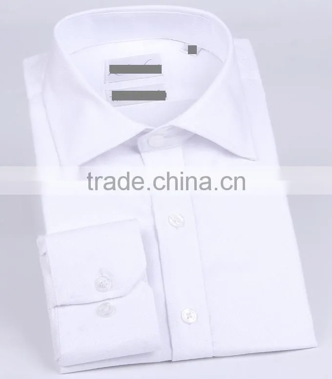 2017 lastest style men office long sleeves shirts solid color