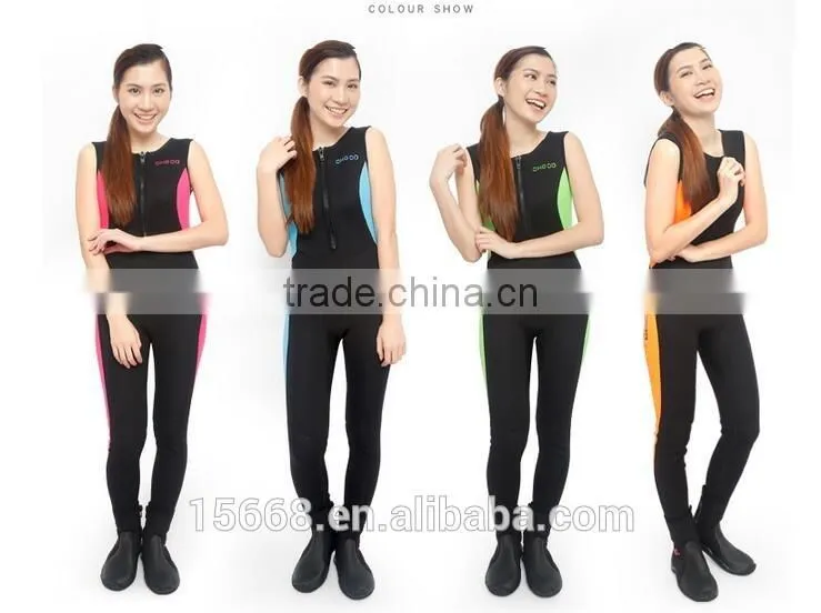 2017 high quality warm diving suit long sleeve wetsuits for women