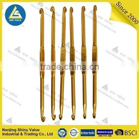 Assorted sizes knitting needle type custom double sided crochet hook