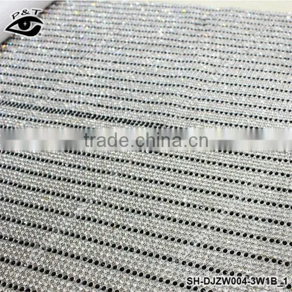 TOP A grade Glass rhinestone hotfix mesh Adhesive Rhinestone Transfer