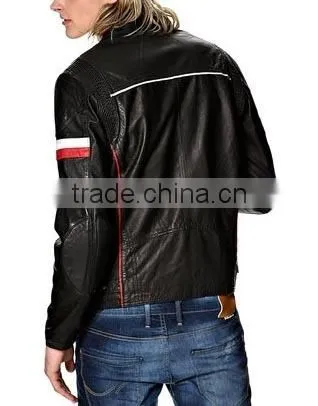 NEW MEN BIKER LEATHER JACKET