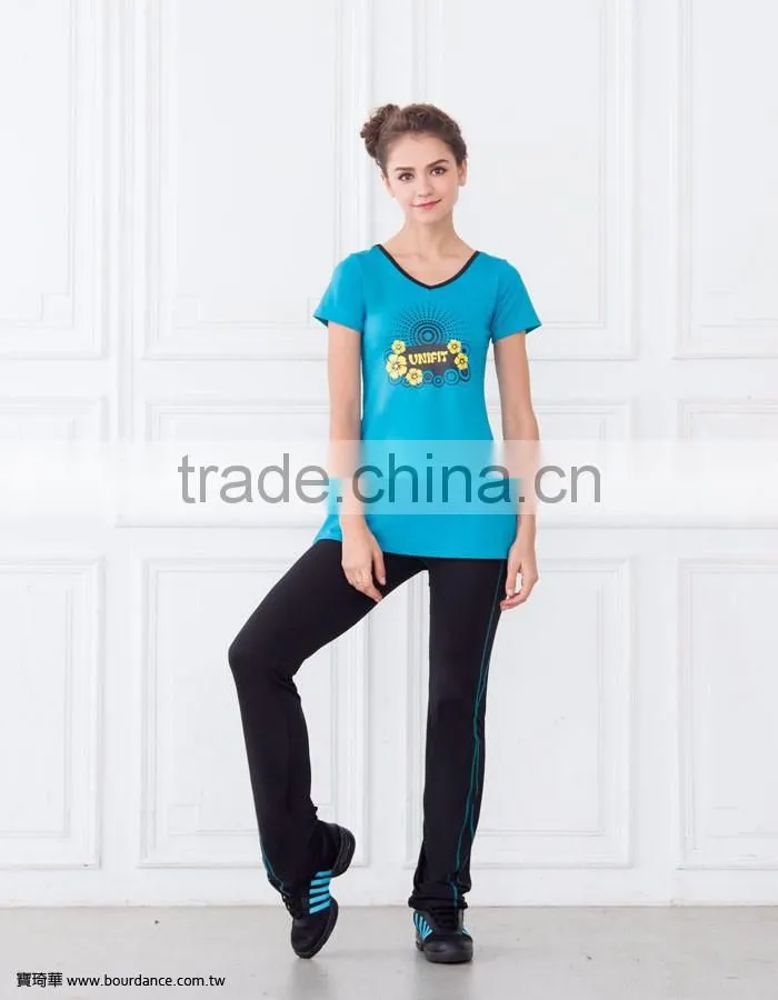 Fitness wear coolmax women graphic fitness long t-shirt