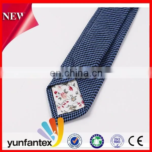 2017 latest new fashion design cotton navy blue color tie
