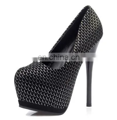 top quality thick waterproof office ladies shoes fashion high heels