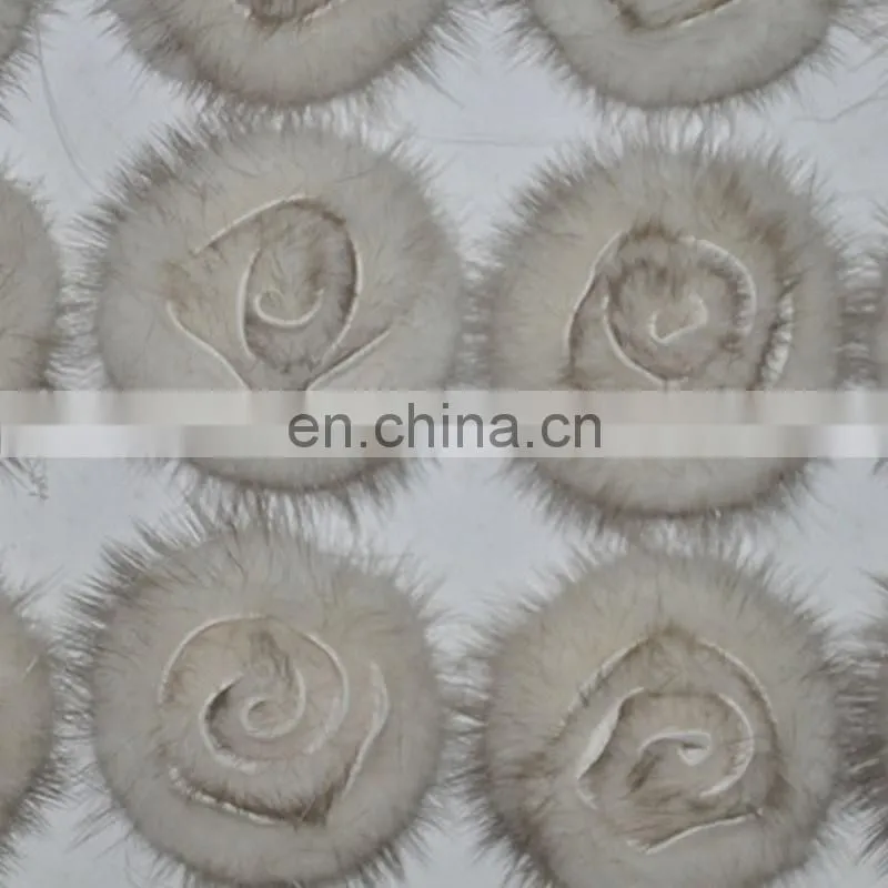 Solid color girl women genuine fur accessory elastic handmade fur hairband