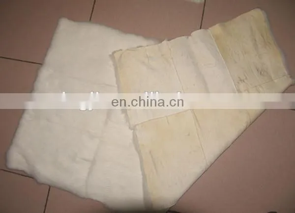 Top quality rabbit fur skin dyed color rabbit fur sample for garment