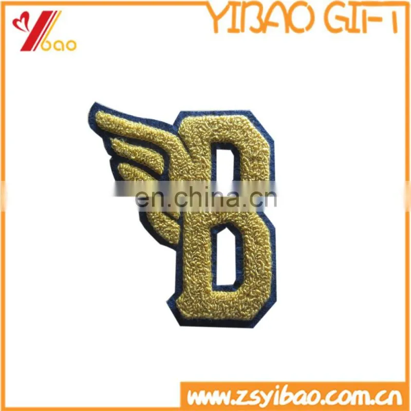 Custom Letter Patch /custom chenille patch iron on for garment accessory