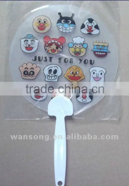 Plastic fan with beautiful pic printing