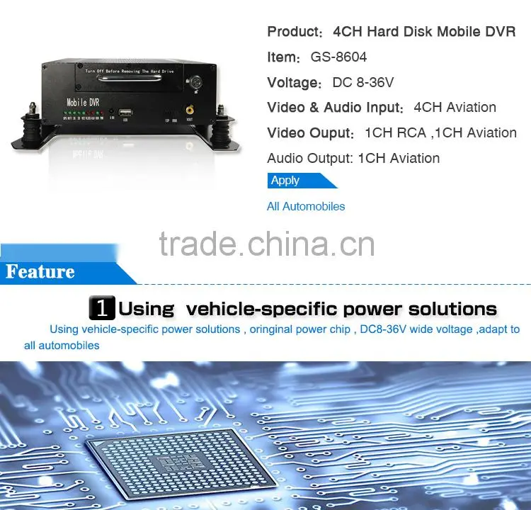 4CH Full D1MDVR, H.264, Play Back, Bus DVR,Hard Disk Mobile DVRS,IO,G-sensor