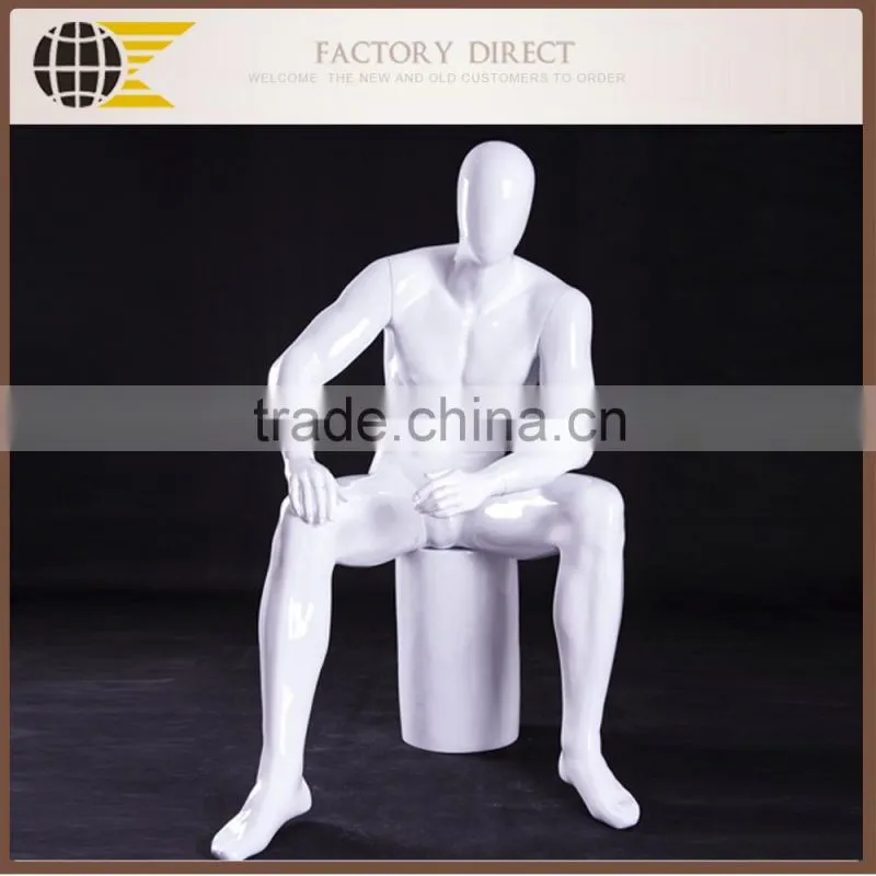faceless male sitting mannequin GZM-04EGW