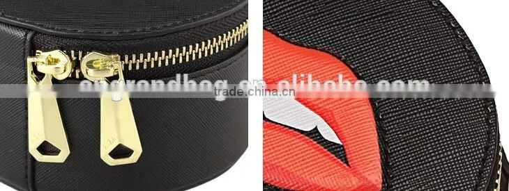 New Design PU Leather or Genuine Saffiano Leather Lady Small Change Purse Coin Holder bag with zip
