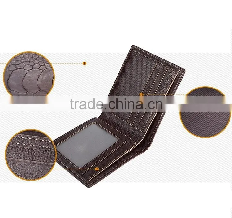 High Quality Custom Genuine Real Ostrich Leg Leather Small Wallet for men