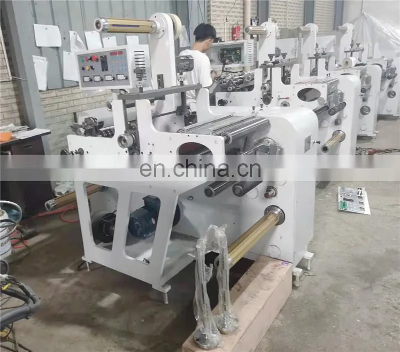 USK320 Roll to Roll Automatic Self Adhesive Blank Barcode Sticker Rotary Kiss Die Cutter Slitter Rewinder Machine