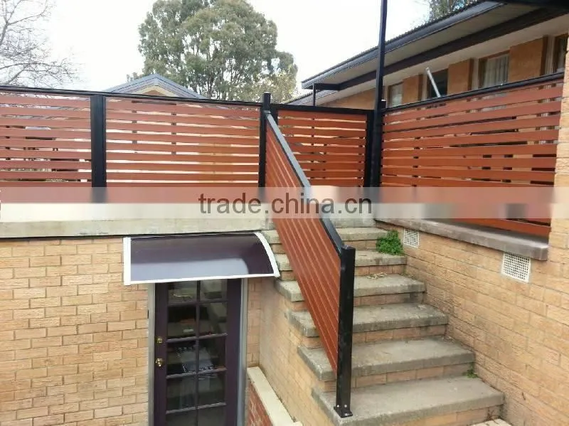 Wooden Aluminum Railing Fancy Wooden Stair Railing