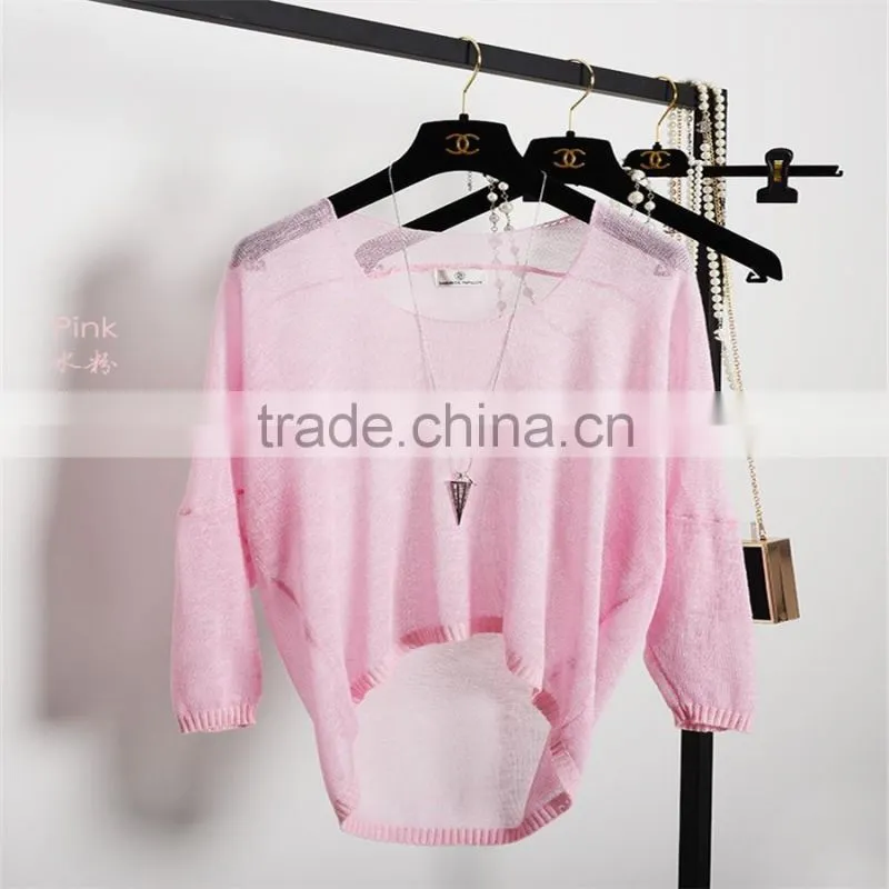New fashion women summer pullover breathable sweater with best qualtiy