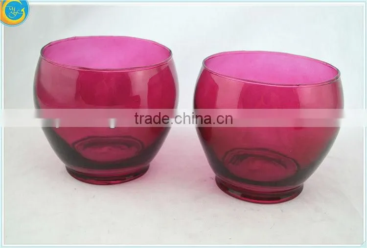 hand drawing glass candle holder,hand etched glass candle holder