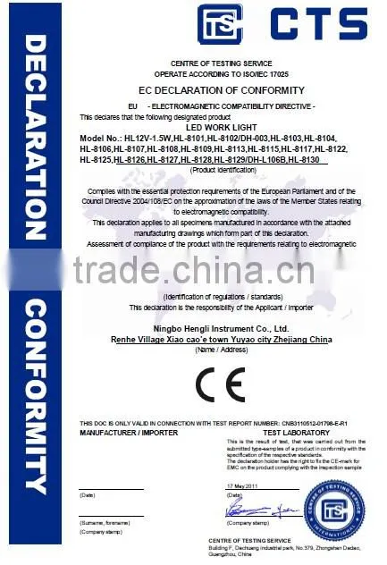 Light with metal housing and PP handle HL-8135