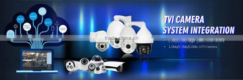 1.3MP TVI Color IR Dome CCTV Camera with Progressive Scan CMOS sensor, Easy installation, HD video and OSD menu control over c