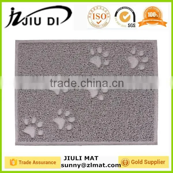 Semi-circle Pet PVC Placemat Dog Cat Litter Mat Doormat